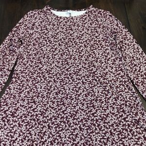 Old Navy Burgundy Floral Blouse